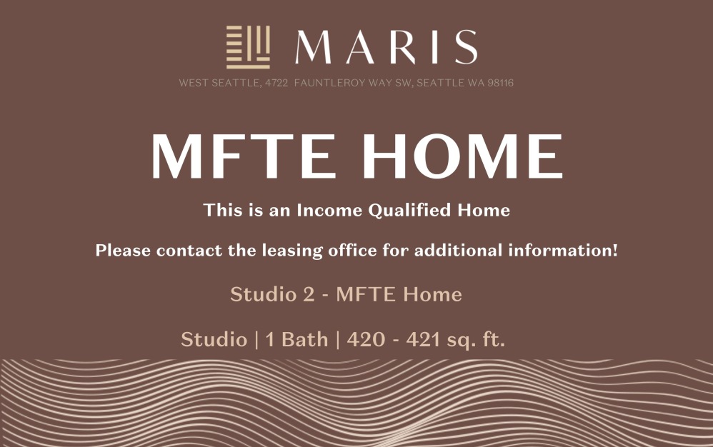 Studio 2 MFTE - Studio floorplan layout with 1 bathroom and 421 square feet (MFTE Rider)